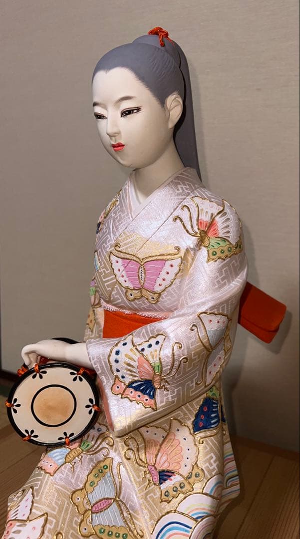 博多人形　西頭哲三郎作　\"静寂\" 高さ38cm