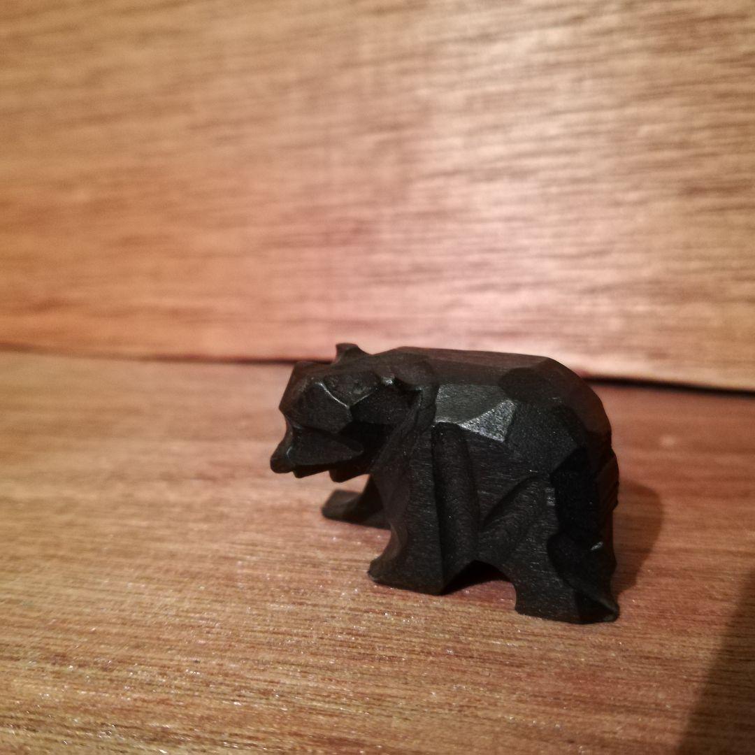 当時物　北海道　25年前　ビンテージ　黒 熊の木彫り　　90年代　熊　木彫り