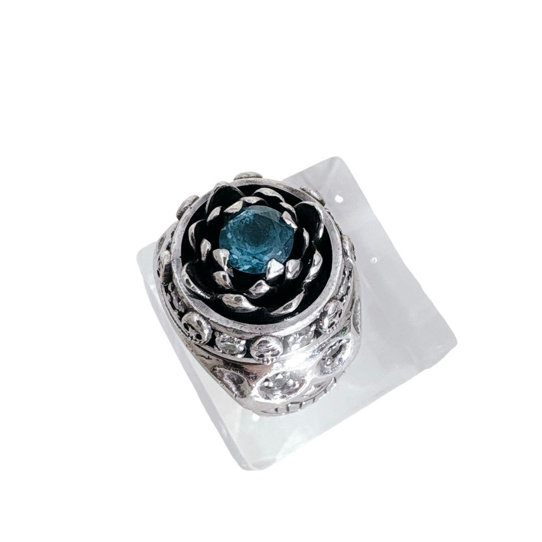 マジカルデザイン ブルート ストーン スカルリング シルバー950 リング