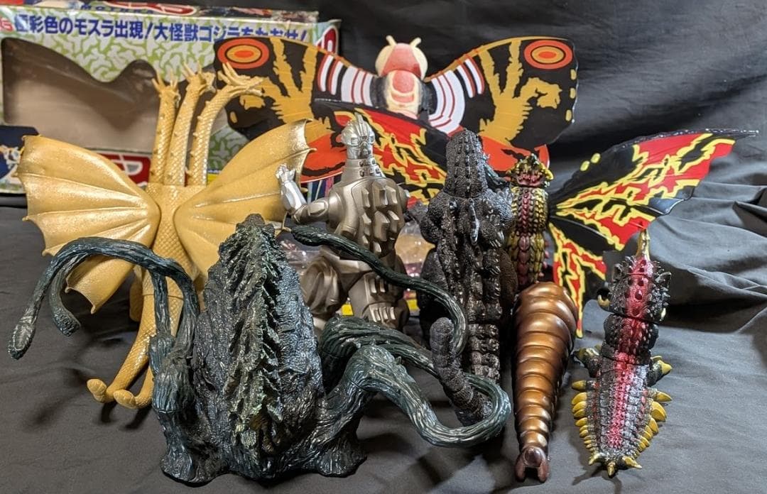 平成ゴジラVSビオランテ・モスラ他（バンダイ）ソフビフィギュア８体セット