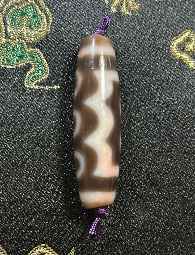 五眼天珠　朱砂あり　ハンドメイド品／送料込　匿名発送／チベット　天珠　お守り