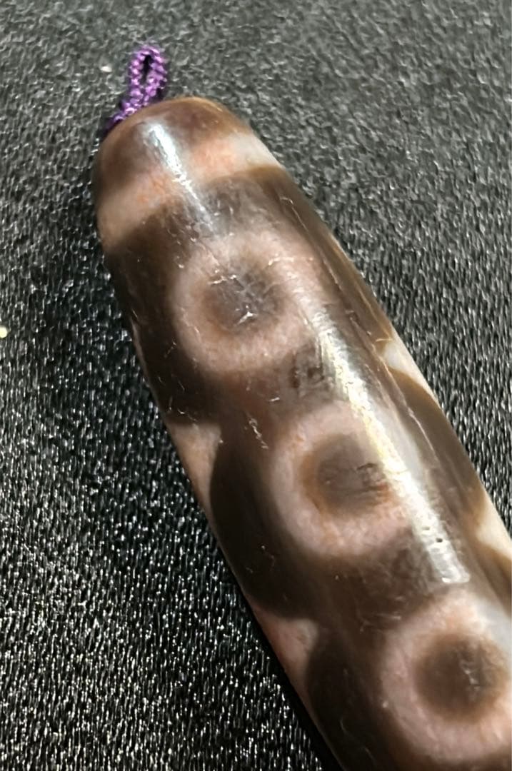 五眼天珠　朱砂あり　ハンドメイド品／送料込　匿名発送／チベット　天珠　お守り