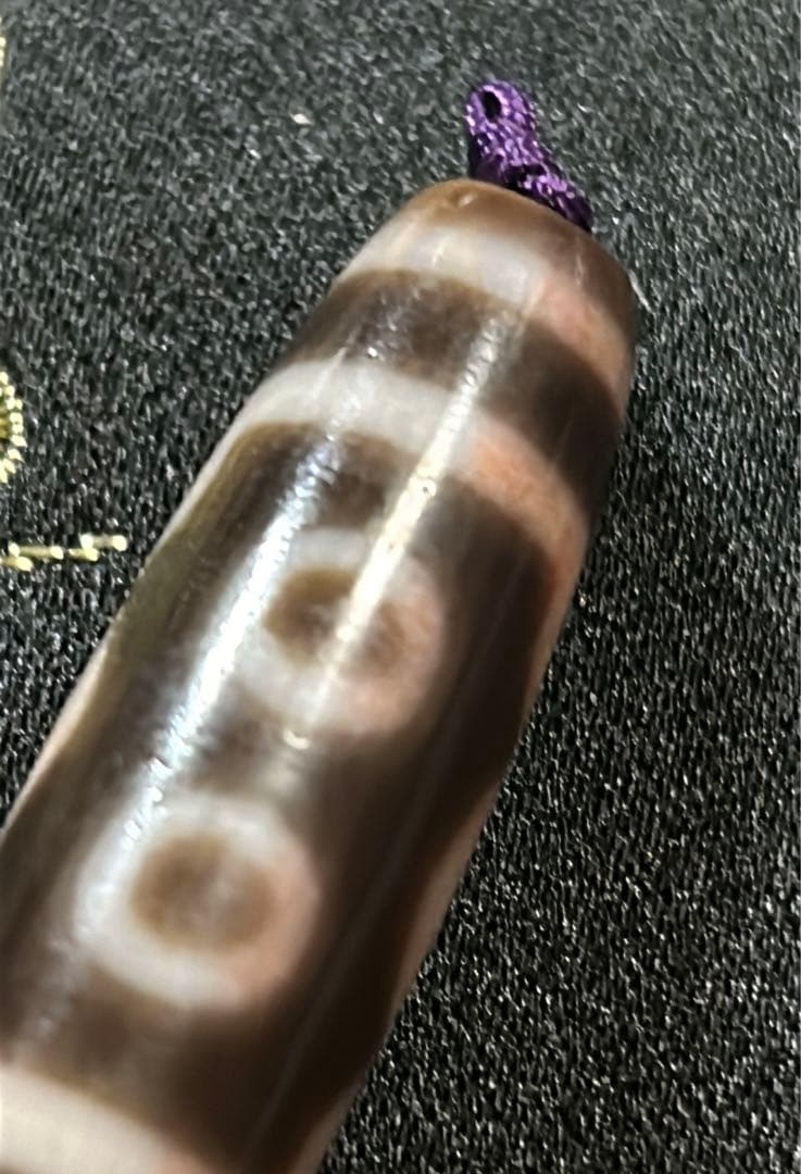 五眼天珠　朱砂あり　ハンドメイド品／送料込　匿名発送／チベット　天珠　お守り