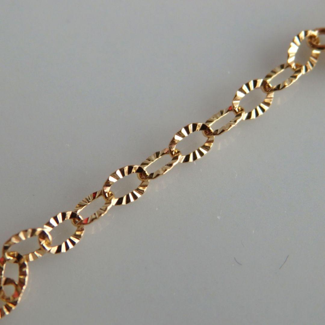 kakeibo　k18ピアス　キラキラペタルチェーン　フープピアス