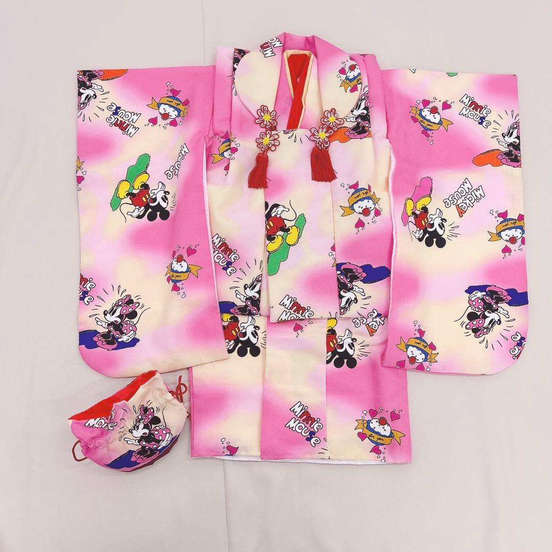 Walt Disney 七五三3歳女の子　ミッキー&ミニー　被布セット