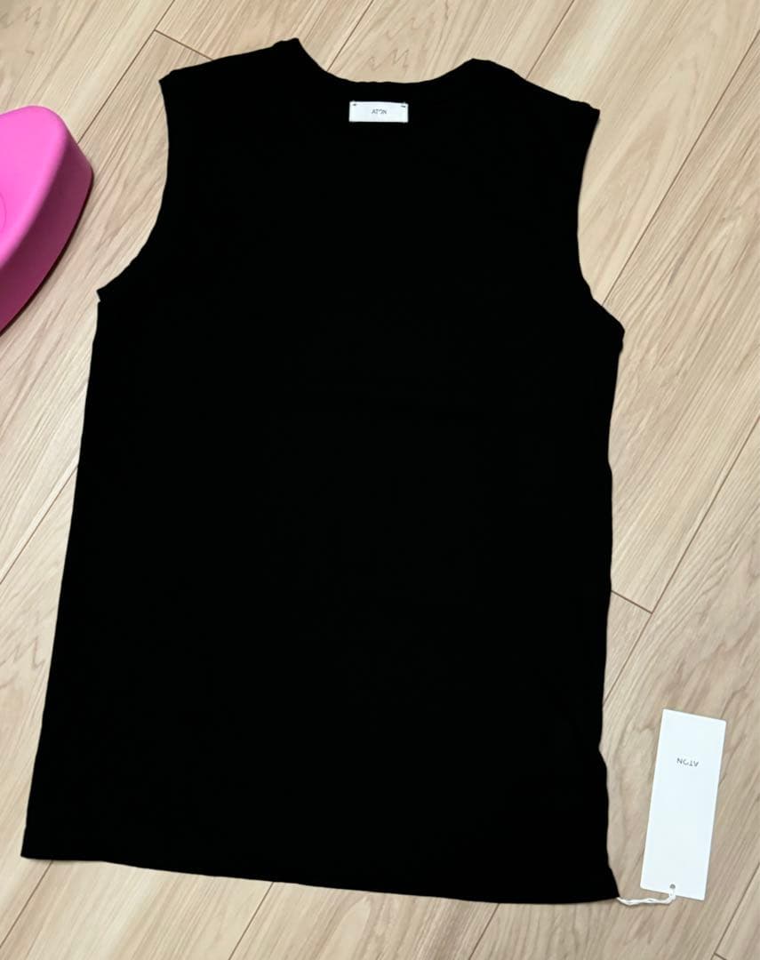 ATON エイトン☆ノースリーブ タンクトップ 60 FRESCA 黒 01