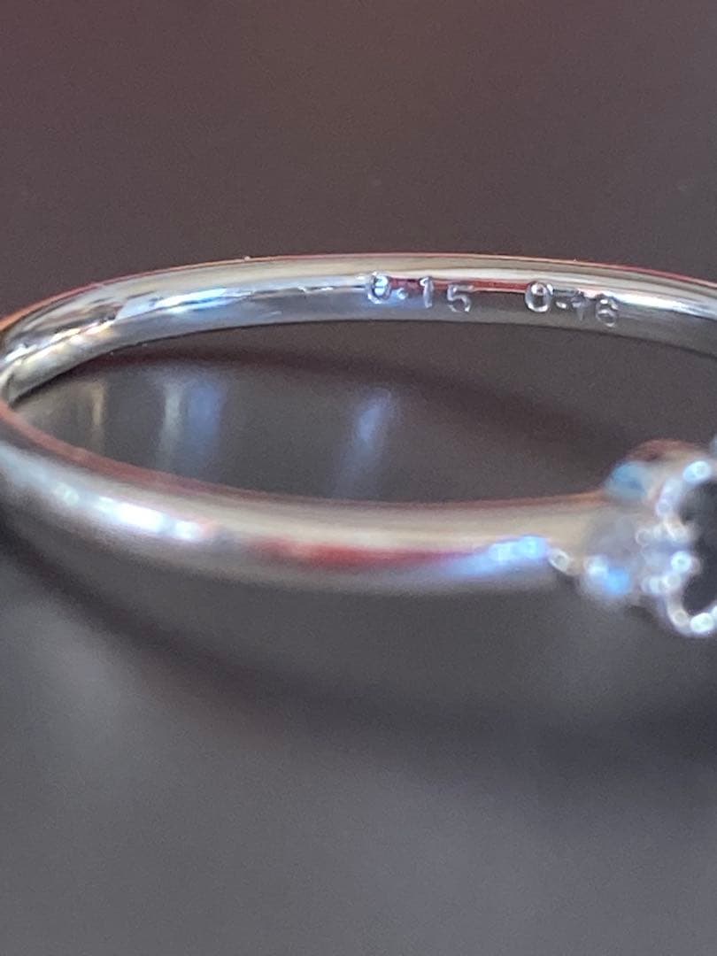 m*l様 ローズカットダイヤモンド透かしリングK18WG 18金ホワイトゴールド