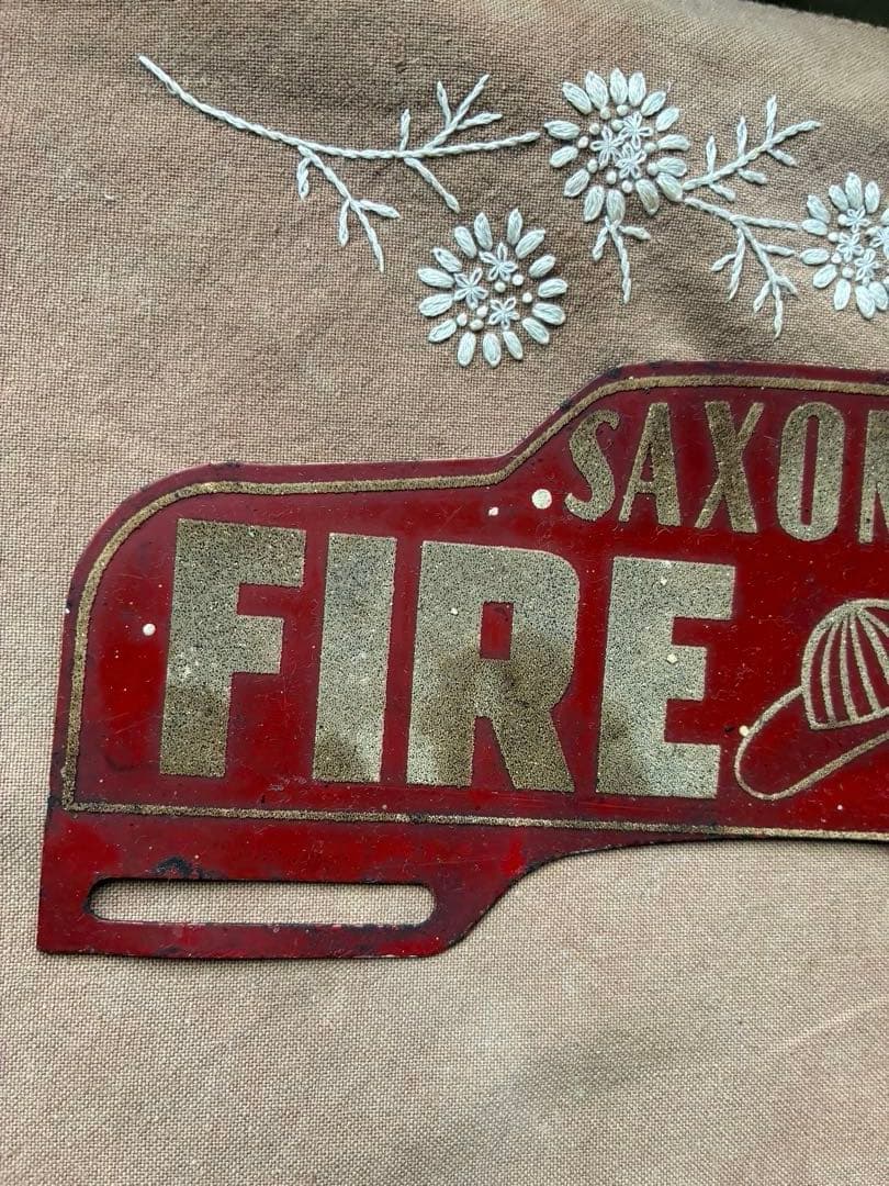 アンティーク　サイン　プレート　ブースター　ライセンス　看板　消防署　アメリカ