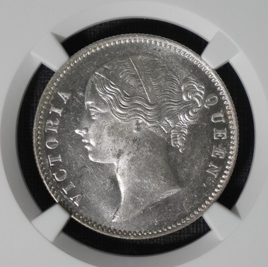1840年 MS62 インド ルピー ヴィクトリア女王 NGC ヤングヘッド