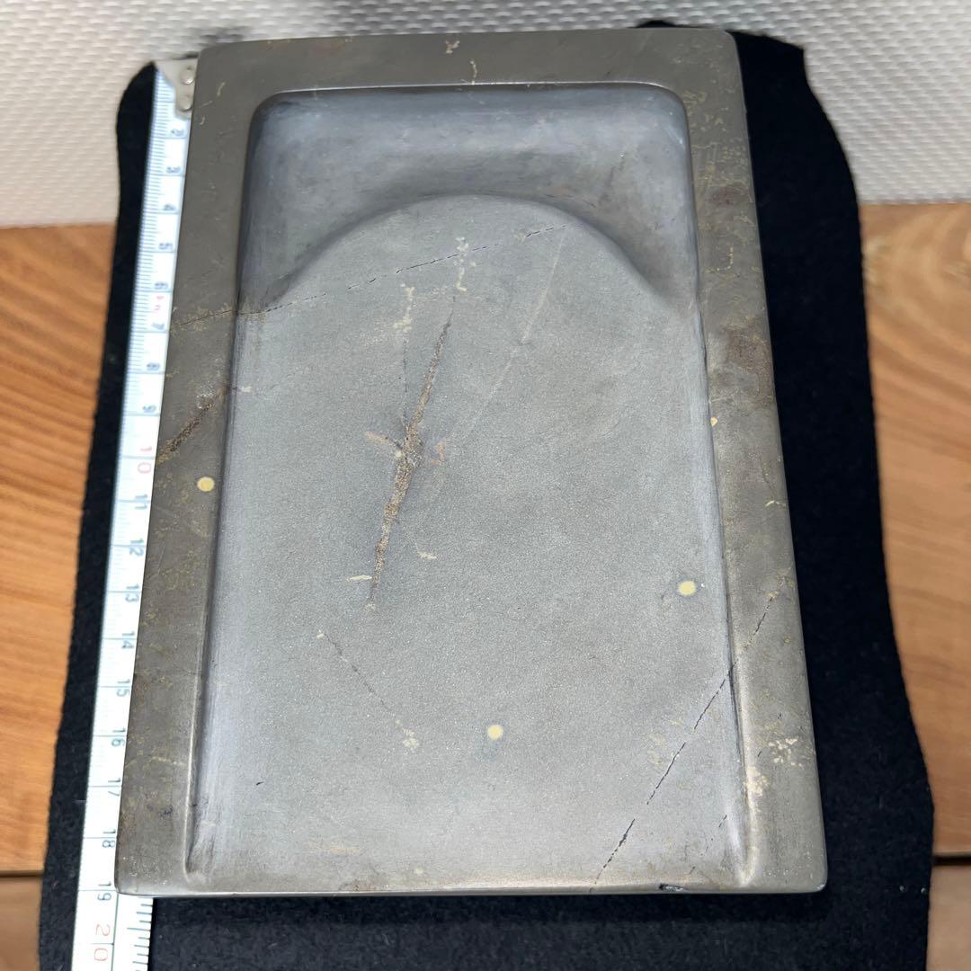 ⭕️中国端渓硯　太史研　綺麗な石紋と11眼柱 個性的　女性好み