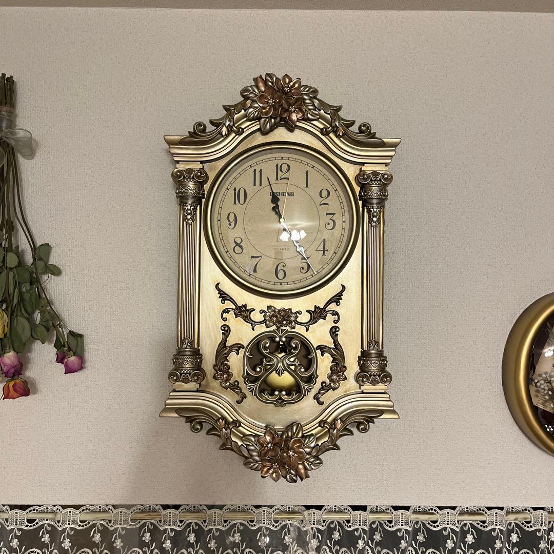 クラシック　ロココ　アンティーク調ふりこ掛時計