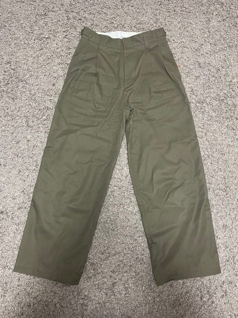 パンツ Ventile gabardine 2tuck straight pants