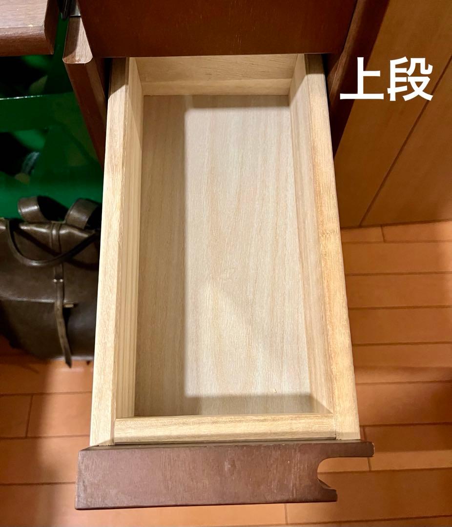 引き出し付きスリムドレッサー　全身鏡