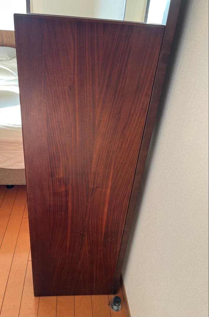 引き出し付きスリムドレッサー　全身鏡