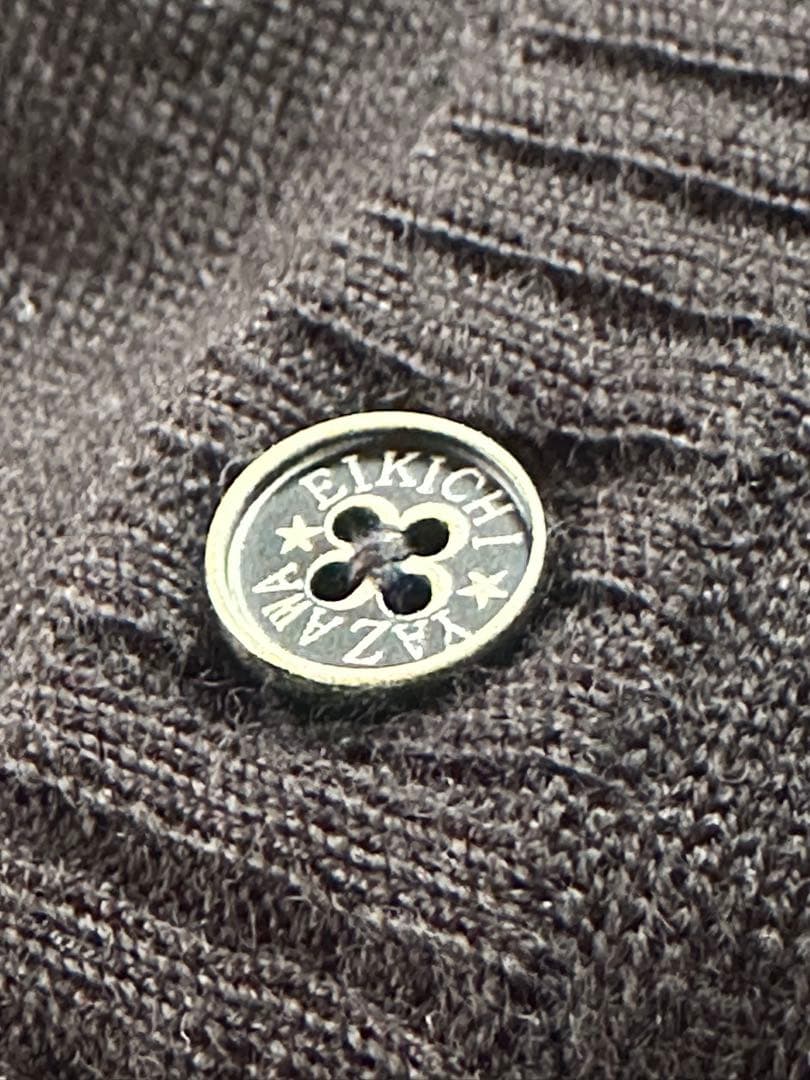 大人のカーディガン　矢沢永吉　ブラック　ウール混　 XL YAZAWA