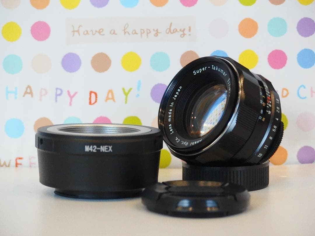Super Takumar 55mm F1.8 SONY Eマウントアダプター付