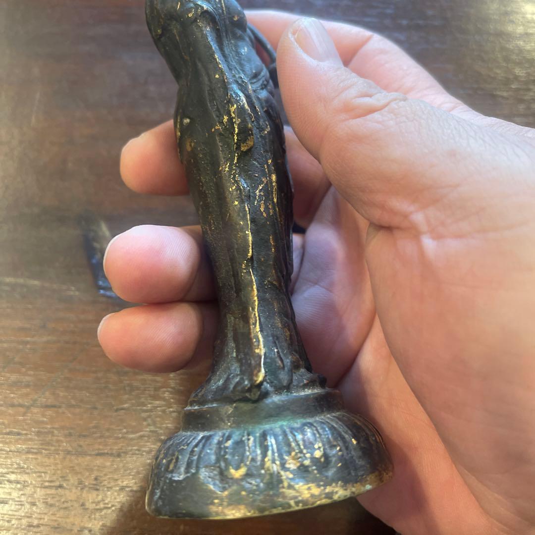 江戸時代　鍍金仏　観音菩薩立像