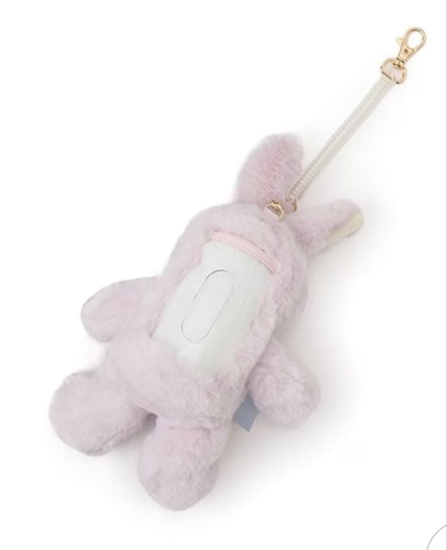 メゾピアノ うさぎぬいぐるみ　パスケースホワイト