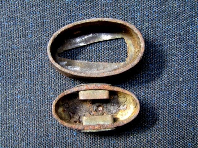 A★武具　刀装具　刀　目貫(兜)　縁/頭/　金象嵌　計4点★