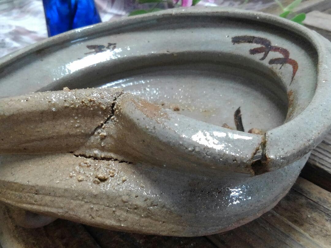 ♥骨董品 　唐津焼　 鉢 　大きく割れています　骨董　古玩