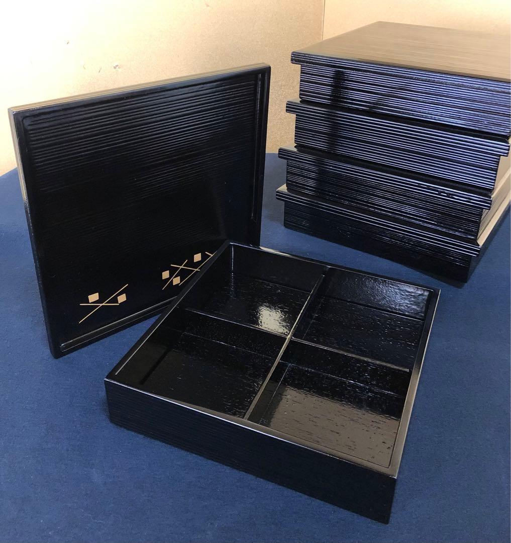 《R》輪島塗 松花堂弁当5客 林漆器店 木箱 251218か1