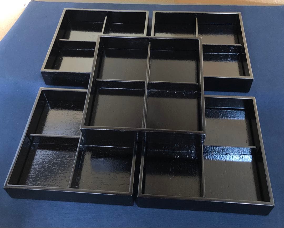 《R》輪島塗 松花堂弁当5客 林漆器店 木箱 251218か1