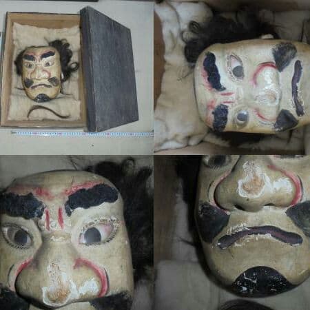 AKa5619　古い文楽人形？　時代箱入