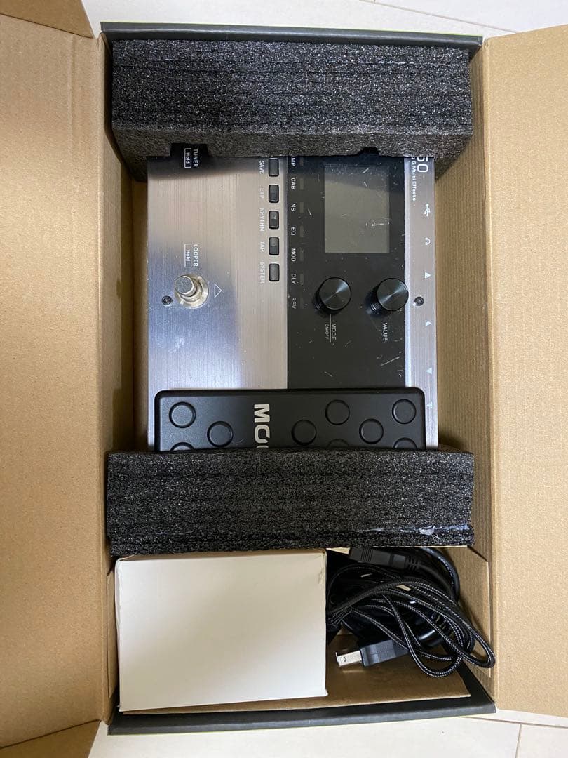 【動作品】Mooer GE150 マルチエフェクター　付属品＋AUXケーブル付き