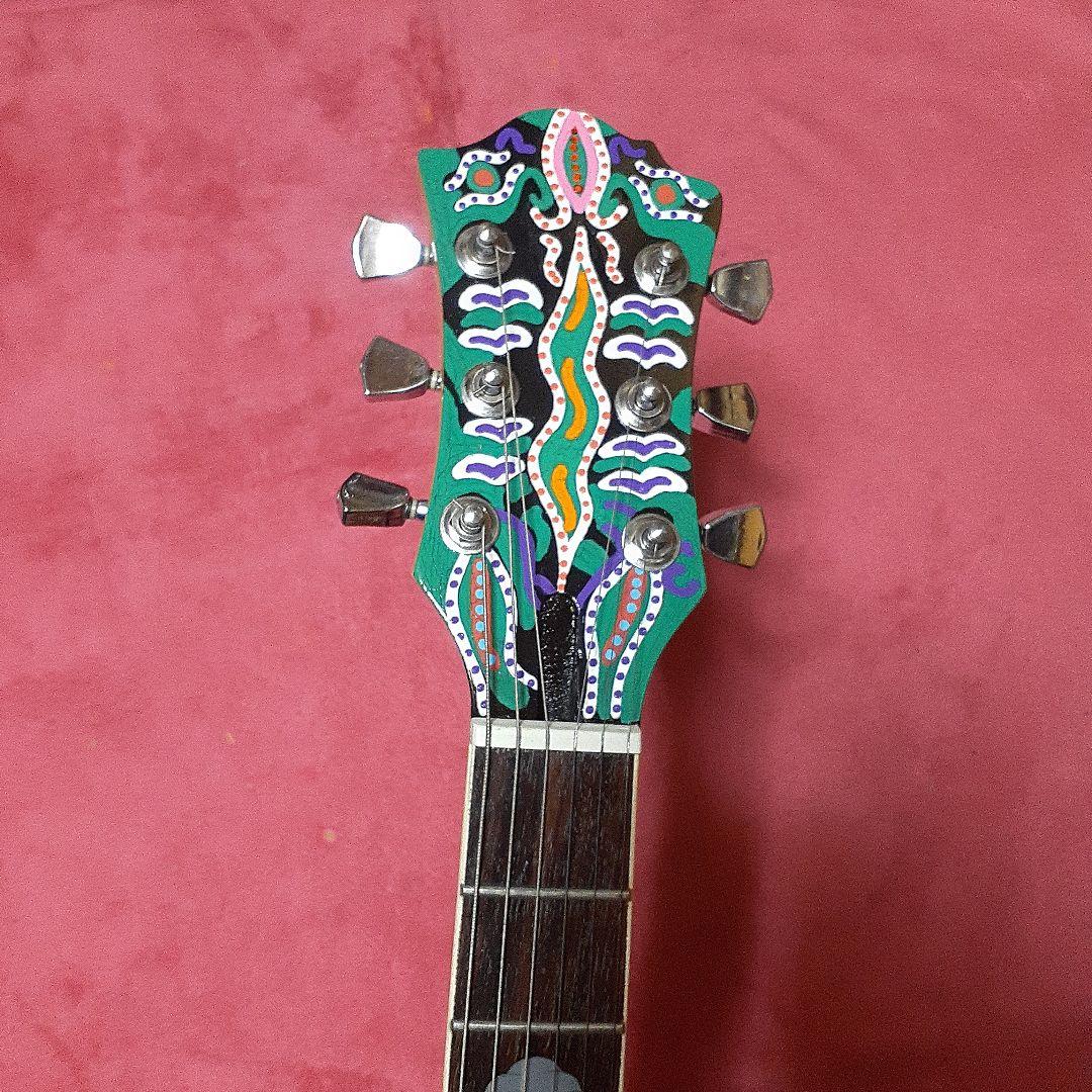 【良・美品】サイケペイント・hideモデル。モッキンバード。ソフトケース付属。