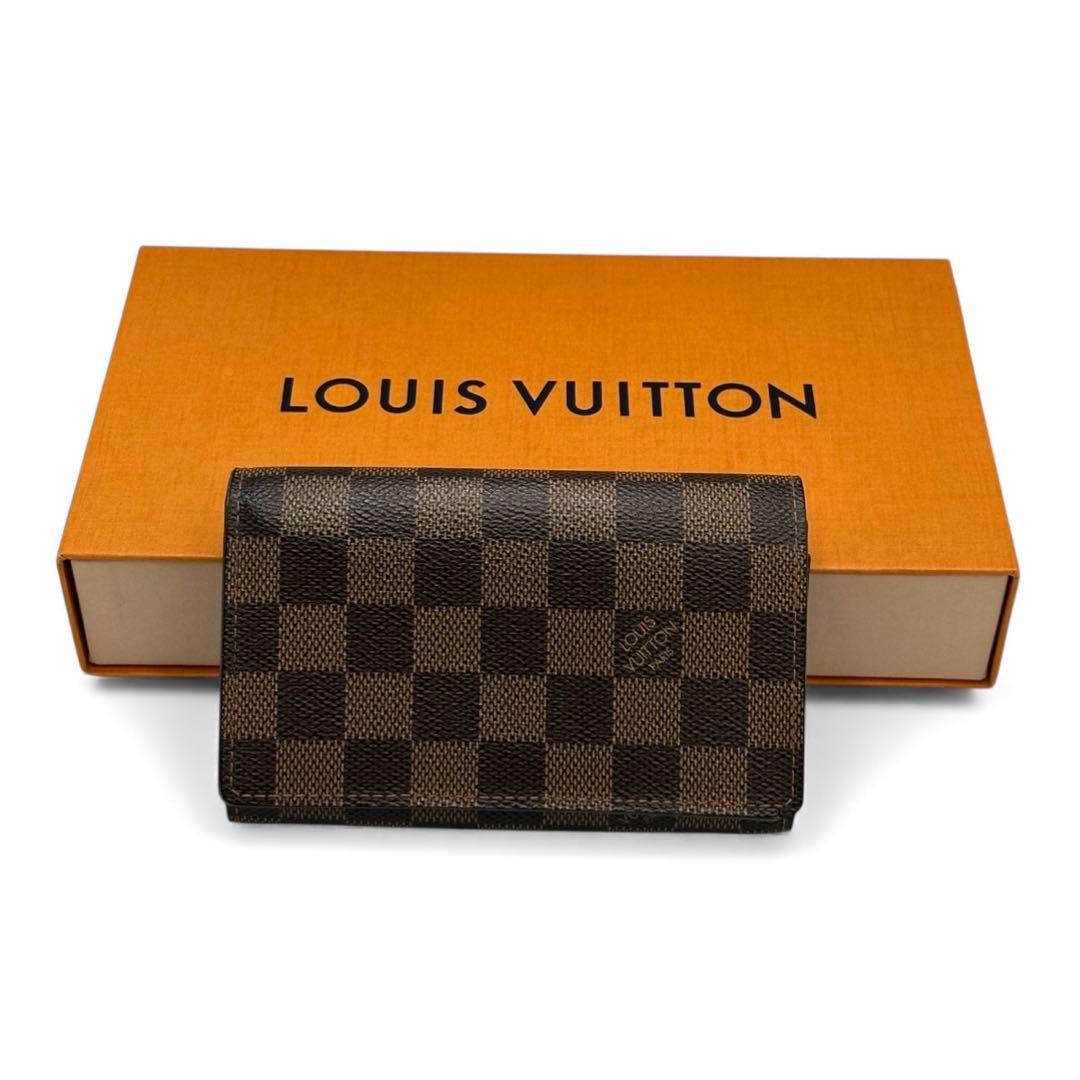 【美品】ルイヴィトン ポルトフォイユ トレゾール ダミエ 折り財布 CA0095