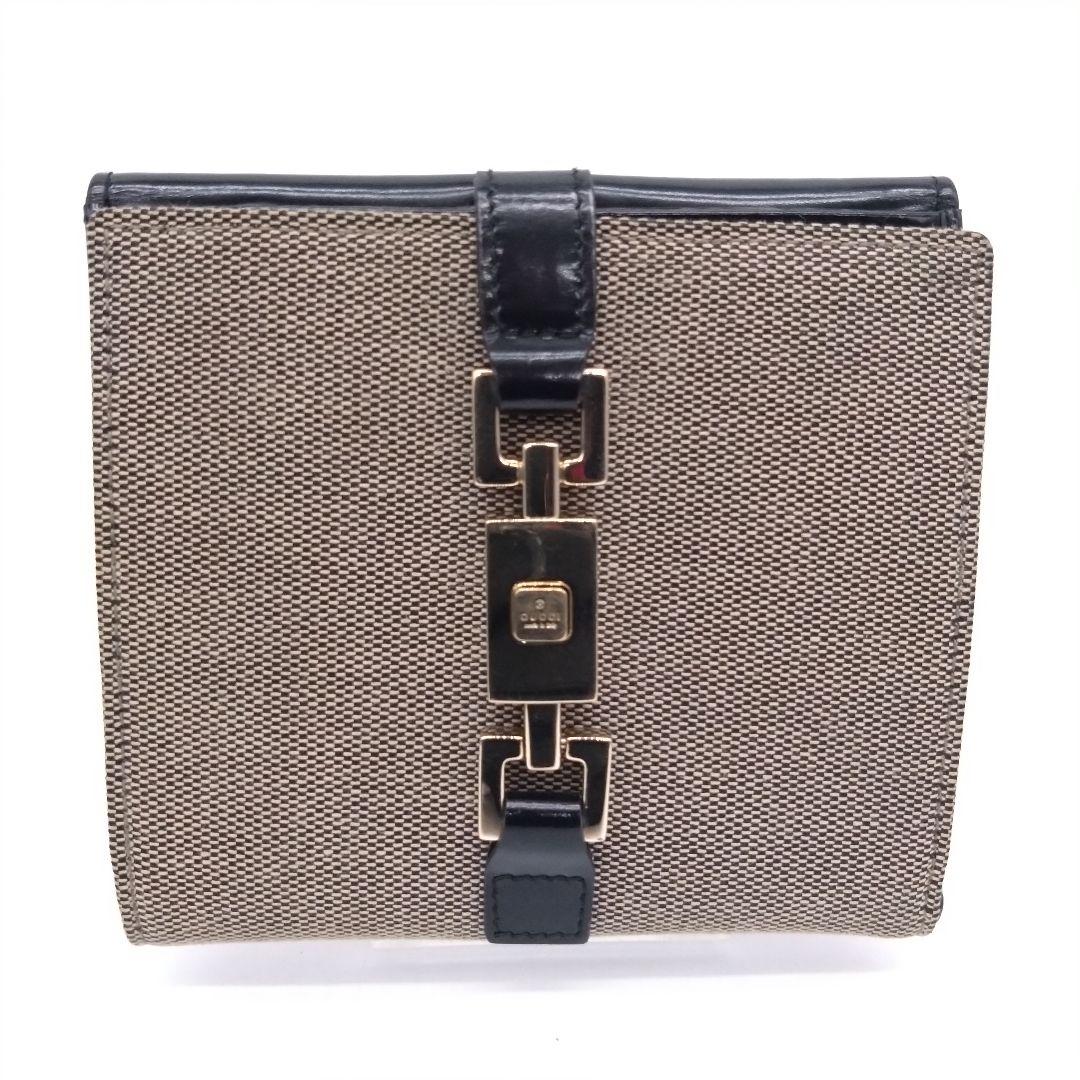 【美品】GUCCI 二つ折り財布 希少 金具 コンパクト 035・1323