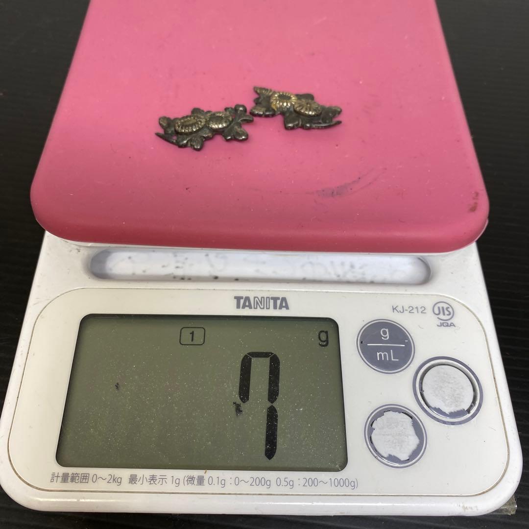 江戸時代　鍍金　目貫　7g 東さ7-1012③