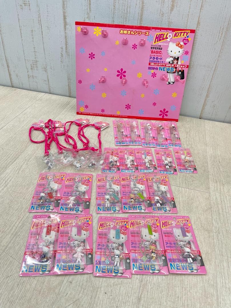 ハローキティ 2003年 ラインストーンストラップ 5種 他 コンプリートセット