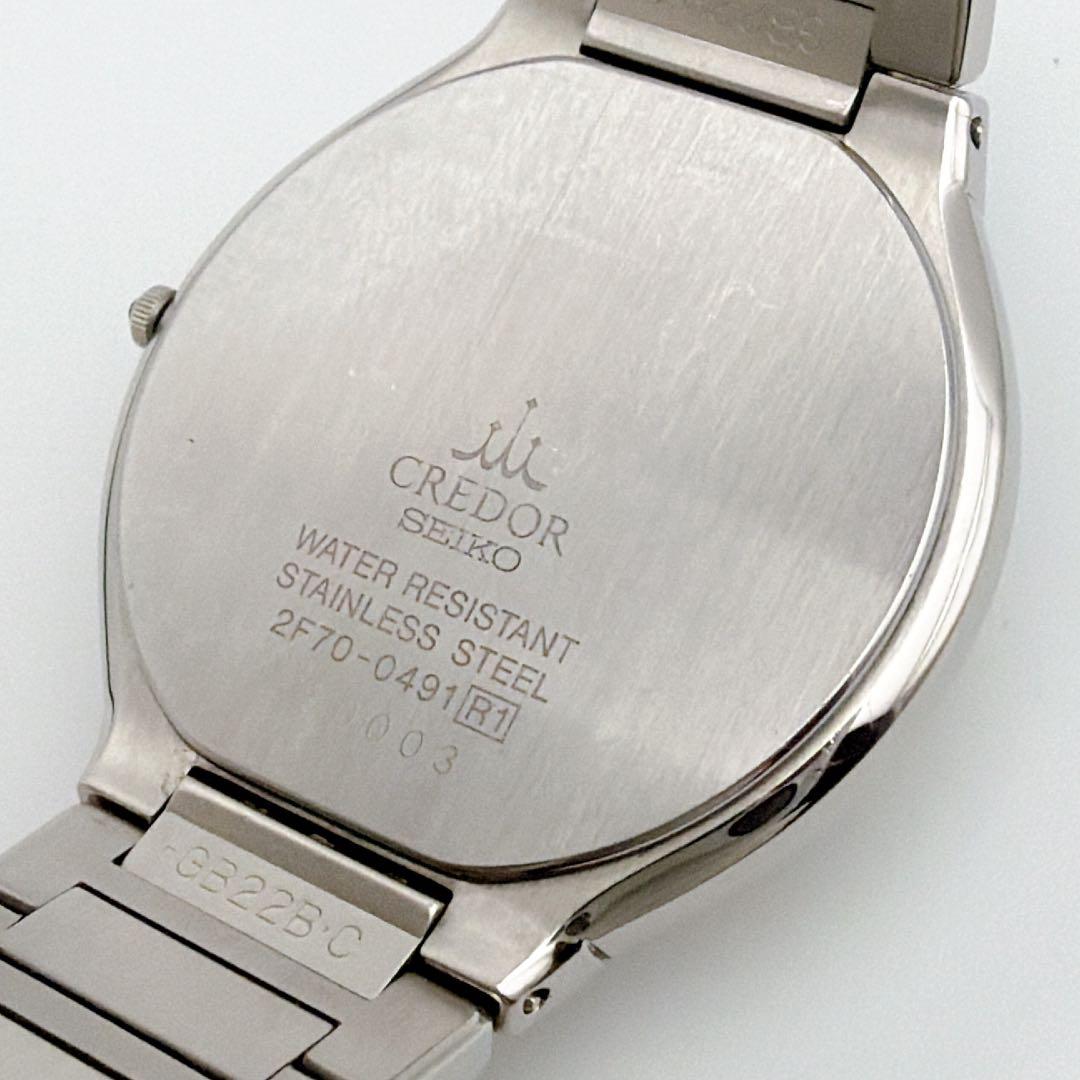 セイコー クレドール 幾何学模様文字盤 シルバー ビンテージ 腕時計 メンズ