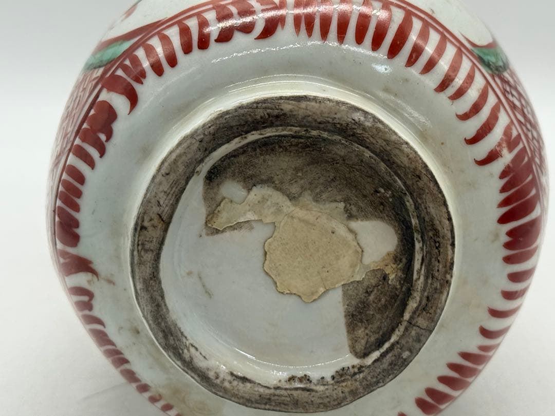 中国　明時代　呉須　角瓶　送料込み251114