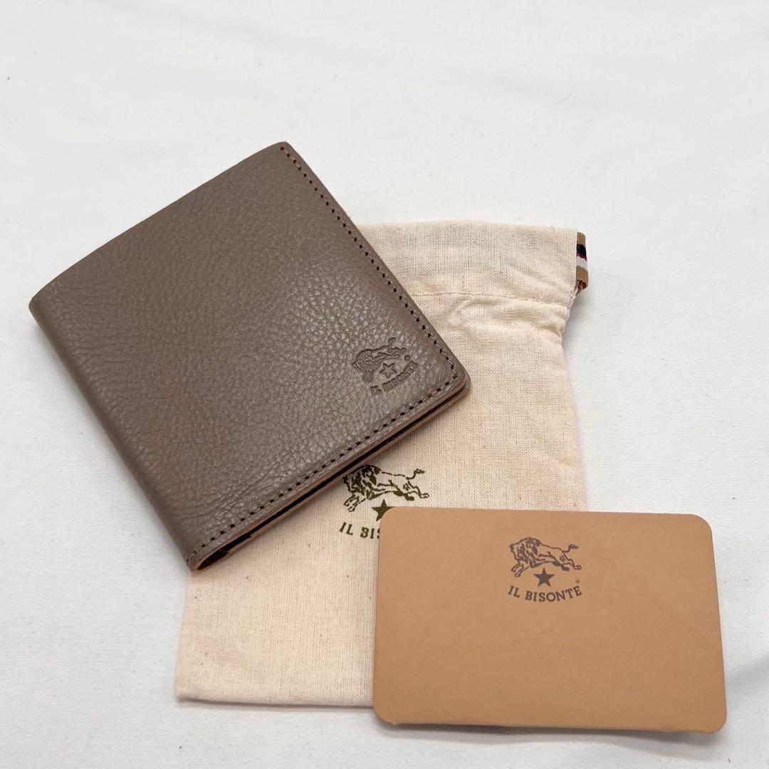 【新品未使用】イルビゾンテ ニつ折り財布 ☆☆トルトラ（グレーベージュ）☆☆