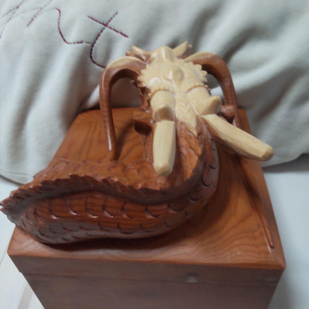 1月セール 飛騨高山 谷口彫刻一位一刀彫 龍箱箱