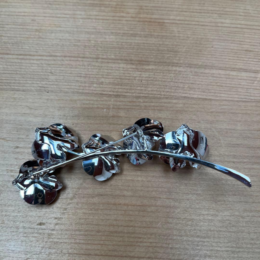 K18WG K18 胡蝶蘭モチーフ ブローチ