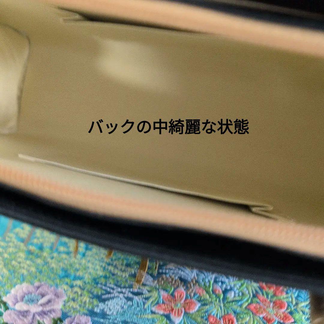 利休バック　和装用バッグ 上品　結婚式　黒　大きめ　正絹　美品