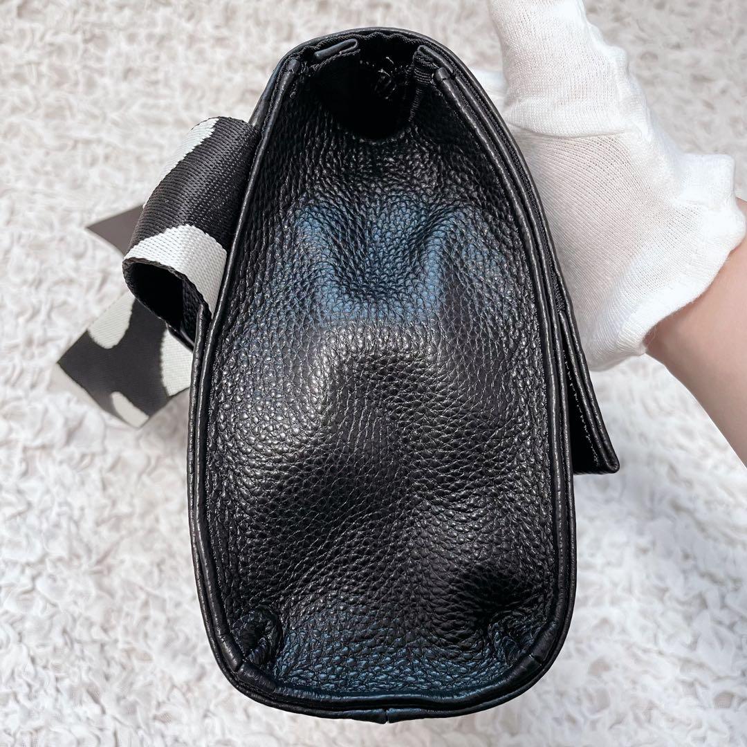 タグ付未使用✨ear PAPILLONNER 柄ワイドテープショルダーバッグ　黒