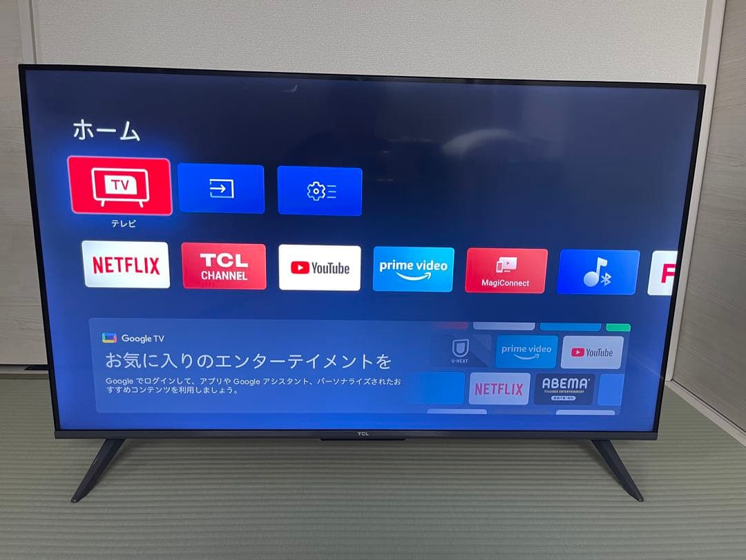 TCL TV Google TV機能付き　型名　43P735 2022製