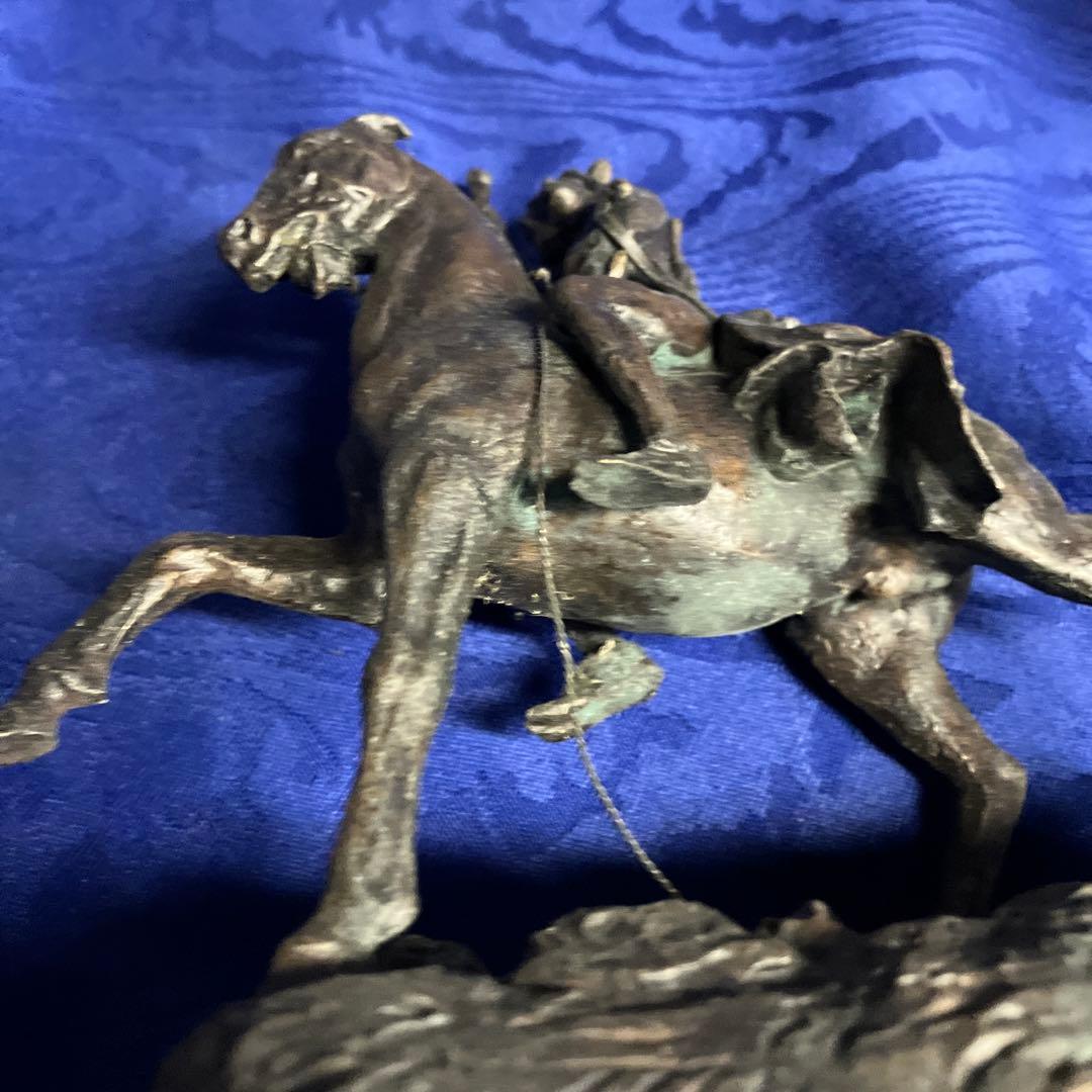 フレデリックレミントン　ブロンズ騎馬像 戦士の彫刻 約20cm高