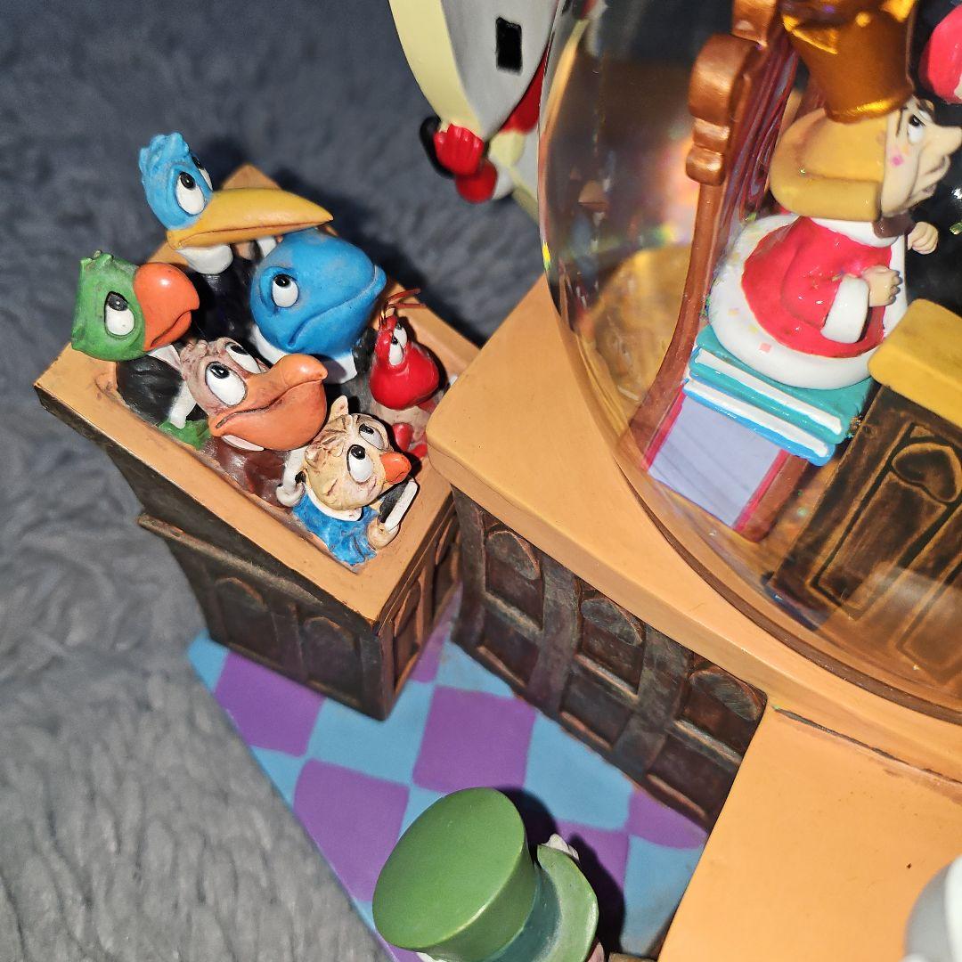 【美品】不思議の国のアリス オルゴール付き スノードーム ス 特大サイズ 置き物