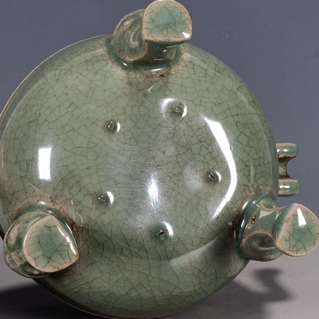 中国 汝窯 青磁 香炉 陶器 陶芸 香道具 仏具 官窯 青釉