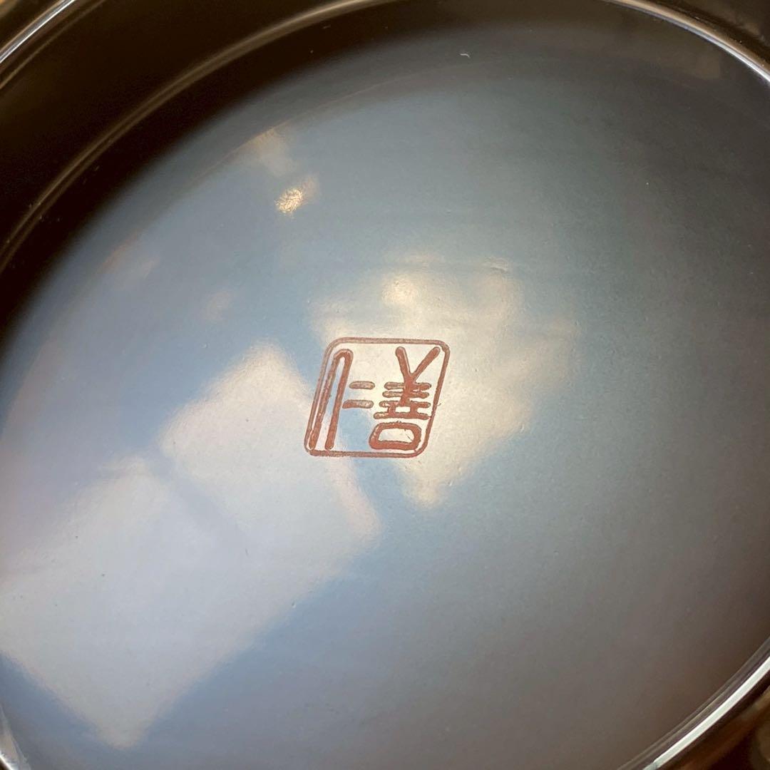 未使用 美品 輪島屋善仁 輪島塗 呂色仕上 【煮物椀5客】草花絵変り蒔絵 懐石