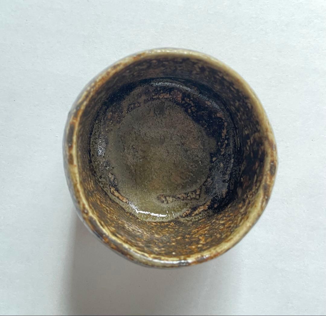 河本五郎　灰釉ぐい呑