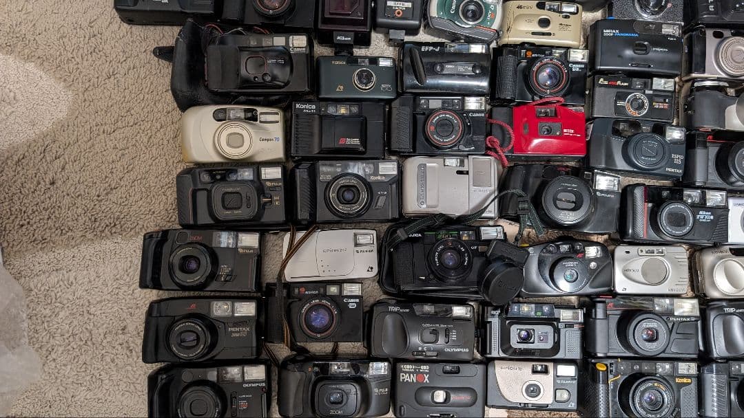 コンパクトフィルムカメラセット 50台以上ジャンクまとめ売り