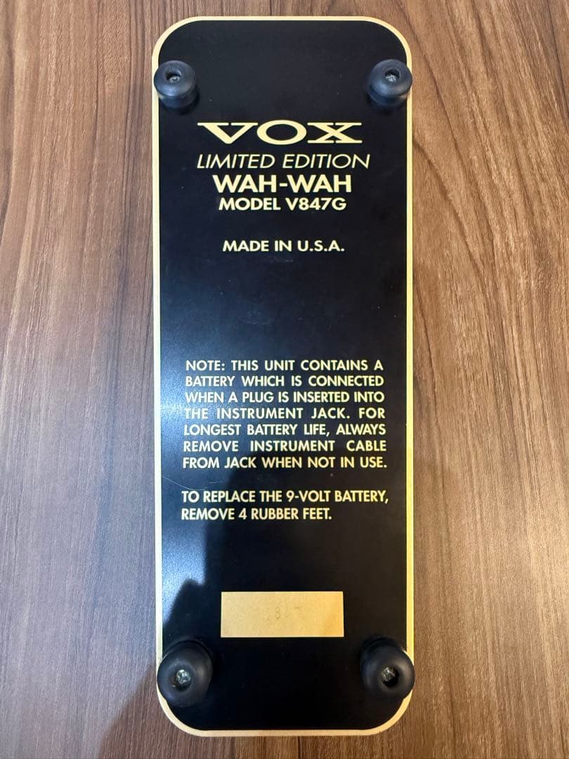 【限定】VOX Limited Edition V847G WAH-WAH