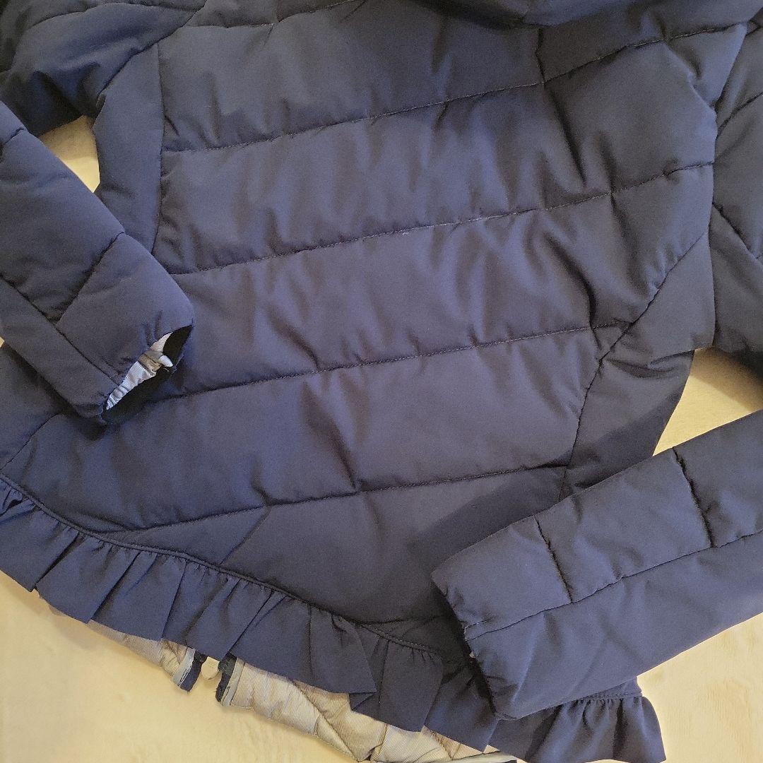 超美品✨お洒落に可愛く防寒❤TAYLORMADE 中綿フリルブルゾン☆ ネイビー