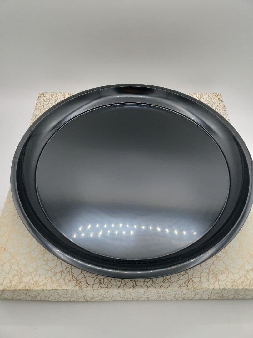 c583 大円盆 真塗 紙箱 茶道具 古物